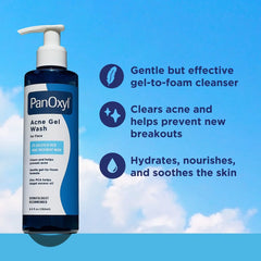 PanOxyl Acne Gel Wash for Face with 2% Salicylic Acid - 6.5 fl oz: Paraben-Free, Hypoallergenic, Sulfate-Free
