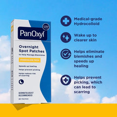 PanOxyl PM Overnight Spot Pimple Patches - 80ct: Unscented, Paraben-Free, Acne-Prone Skin