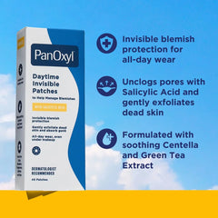 PanOxyl Daytime Invisible Blemish Patches with Salicylic Acid - 40ct: For Acne-Prone Skin, Body Application, Paraben-Free, Sulfate-Free