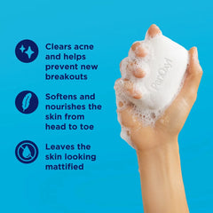 PanOxyl 2% Salicylic Acid Acne Face Cleansing Bar - 4oz: Fragrance-Free, Hypoallergenic, Paraben-Free, Vegan